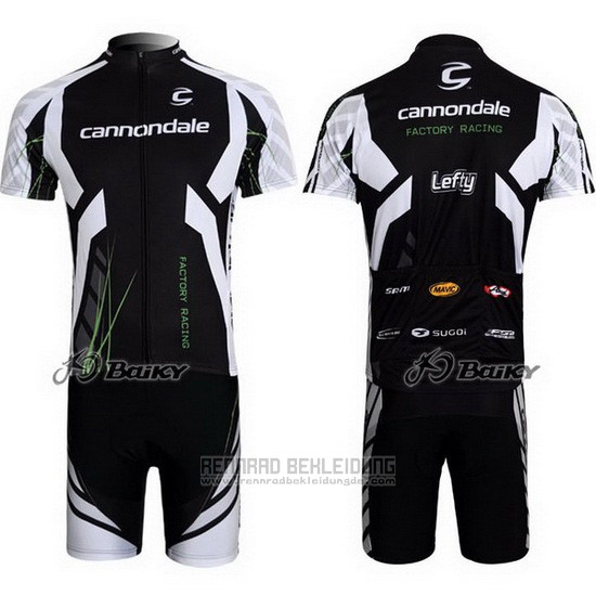 2012 Fahrradbekleidung Cannondale Shwarz Trikot Kurzarm und Tragerhose - zum Schließen ins Bild klicken